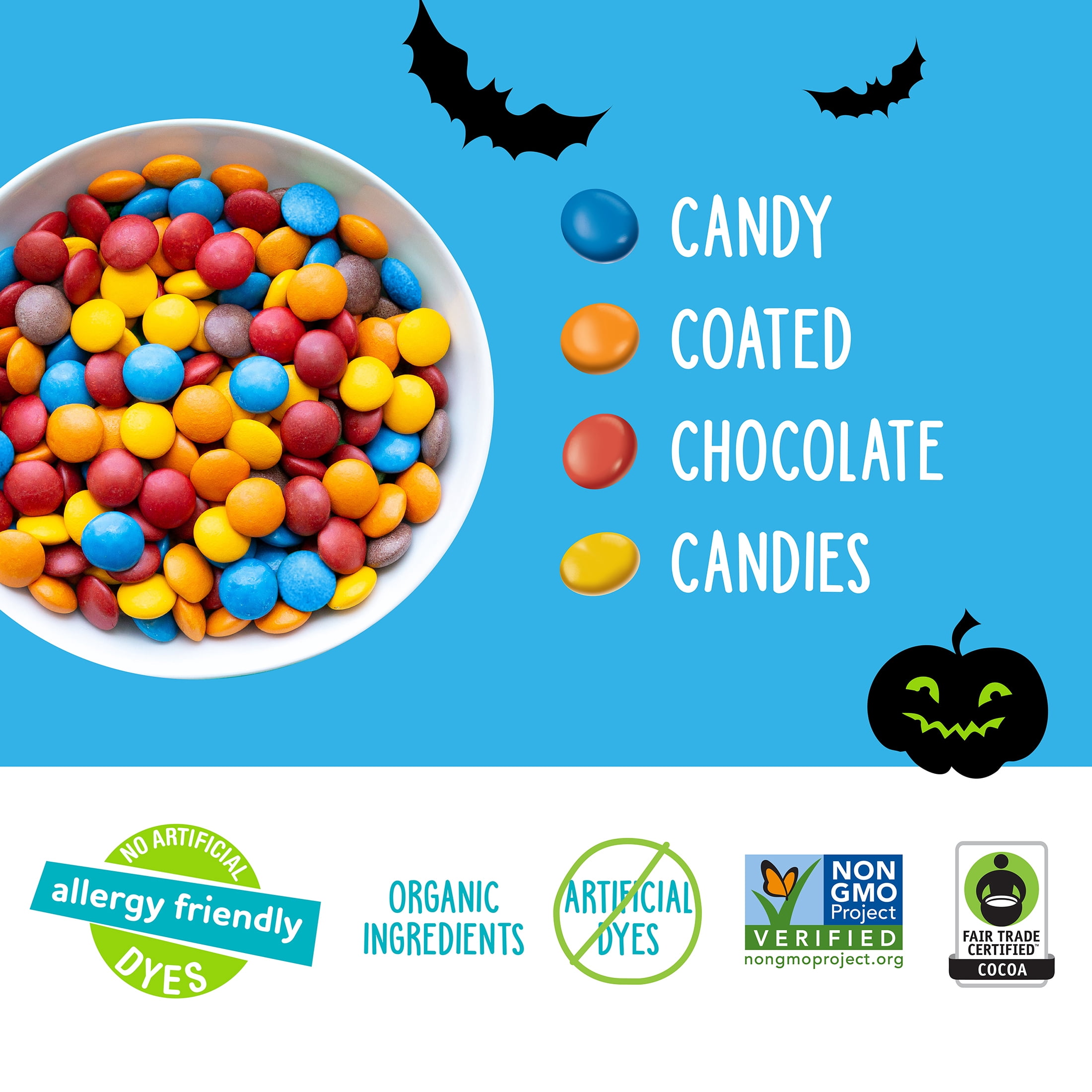 YumEarth Halloween Choco Yums - Dairy-Free Snackpacks, 15 Count