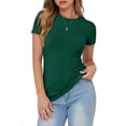 thumbnail image 2 of Fantaslook Slim Fit Tops for Women Short Sleeve Crew Neck Shirts Stretch Basic Casual T Shirts, 2 of 7