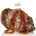 thumbnail image 2 of Amberalia, Collar de Ámbar Báltico de 50 cm, modelo para Adultos, con broche de rosca y nudos entre cada cuenta. Ámbar Importado de Lituania. Color Cognac Pulido. Amberalia Collar 50 cm adulto, 2 of 7