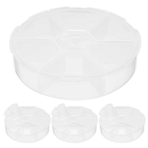 KAJNBN 4Pcs Storage Case Transparent Plastic for Beads and Small Parts