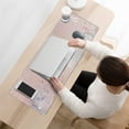 thumbnail image 2 of Large Desk Mat in Cute Pink - Protective Mouse Pad with Rose Gold Marble Design, 2 of 7