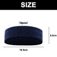 thumbnail image 2 of 4 piezas de diadema protectora elástica deportiva, diadema tejida, material de toalla, diadema de yoga, transpirable y absorbente del sudor., 2 of 5