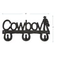 thumbnail image 2 of Rustic Wall Mounted Cowboy Coat Rack With 3 Horseshoes For Hats Keys Coats Etc., 2 of 2