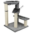 thumbnail image 5 of TRIXIE Baza Senior Plush & Sisal Scratching Post, Hammock, 2 Platforms, Climb Easy, Gray, 5 of 9