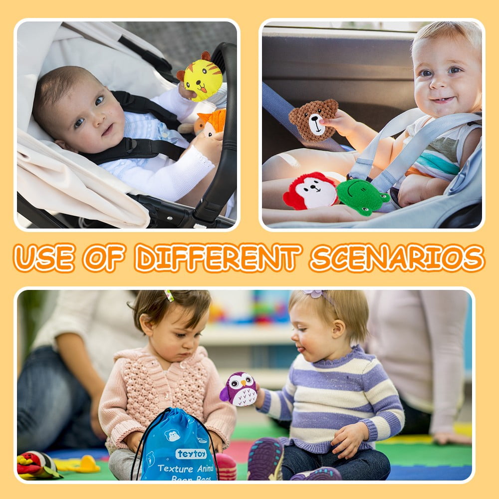 Teytoy Stress Relief Infant Stuffed Animals & Plush Toy, Cotton Multicolor, 10 Count