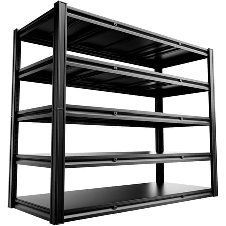 DXYKOPA 5-Tier 60" W x 24" D x 72" H Garage Shelving 3000LBS Storage Shelves Heavy Duty Metal Shelf Unit Adjustable Basement Storage Racks