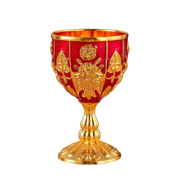 koolsoo Calice Vintage Mini Tasse de Communion pour Fournitures de Fête Anniversaire Bar Rouge