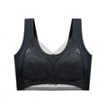 thumbnail image 2 of Amidoa Black Womens Bras Full Coverage Lace No Wire Large Bust Bandeau Brasieres for Womens L, 2 of 4