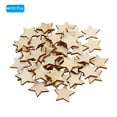 thumbnail image 3 of Estrellas de madera de 25 mm, paquete de 100 recortes de madera en blanco, 3 of 5