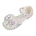thumbnail image 1 of REDARER Girls Shoes Comfortable Flat Sandals Fashionable Bow Princess Performance Sandals,Size 3.5-4 Years, 1 of 6