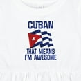 thumbnail image 4 of Inktastic Cuban Awesome Pride Girls Baby Dress, 4 of 5