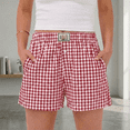 thumbnail image 5 of SOMER Women’s Pajama Shorts Gingham Plaid Boxer Lounge Sleep Shorts Casual Bottoms 2026 Summer M, 5 of 6