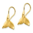 thumbnail image 2 of Real 14kt Yellow Gold Whale Tail Wire Earrings; for Adults and Teens; for Women and Men, 2 of 3