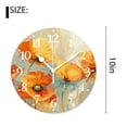 thumbnail image 2 of 10 Inch Wall Clock Battery Operated Silent Clock Decorative for Office, Kitchen, Outdoor, Living Room，Passion Wild Flower Tropical Plant Lovely, 2 of 4