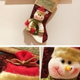 thumbnail image 3 of Wosthever Calcetín de Navidad dibujos animados colgante árbol de Navidad chimenea ventana gabinete regalos bolsa presente almacenamiento calcetín Muñeco de nieve, 3 of 6