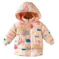 thumbnail image 2 of Godderr Toddler Baby Zipper down Jacket & Outerwear Fashion Cartoon Coat Super Cozy Hooded Coat for Infant Kids, 2 of 9
