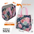 thumbnail image 3 of Pioneer Flower Floral Print Pattern Insulated Lunch Bag for Women & Adults,Large Portable Soft Cooler Lunch Bag,Thermal Food Storage Tote with Pearl Cotton,8.66L,8.75x5.75x9.5 Inch, 3 of 6