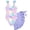 Purple Pastel Floral, variant on HWJAD Girls Swimsiut Ruffle Strap One-Piece with Cover Up Kids Floral Print Swimwear Child Beach Bathing Suit 5-12Y