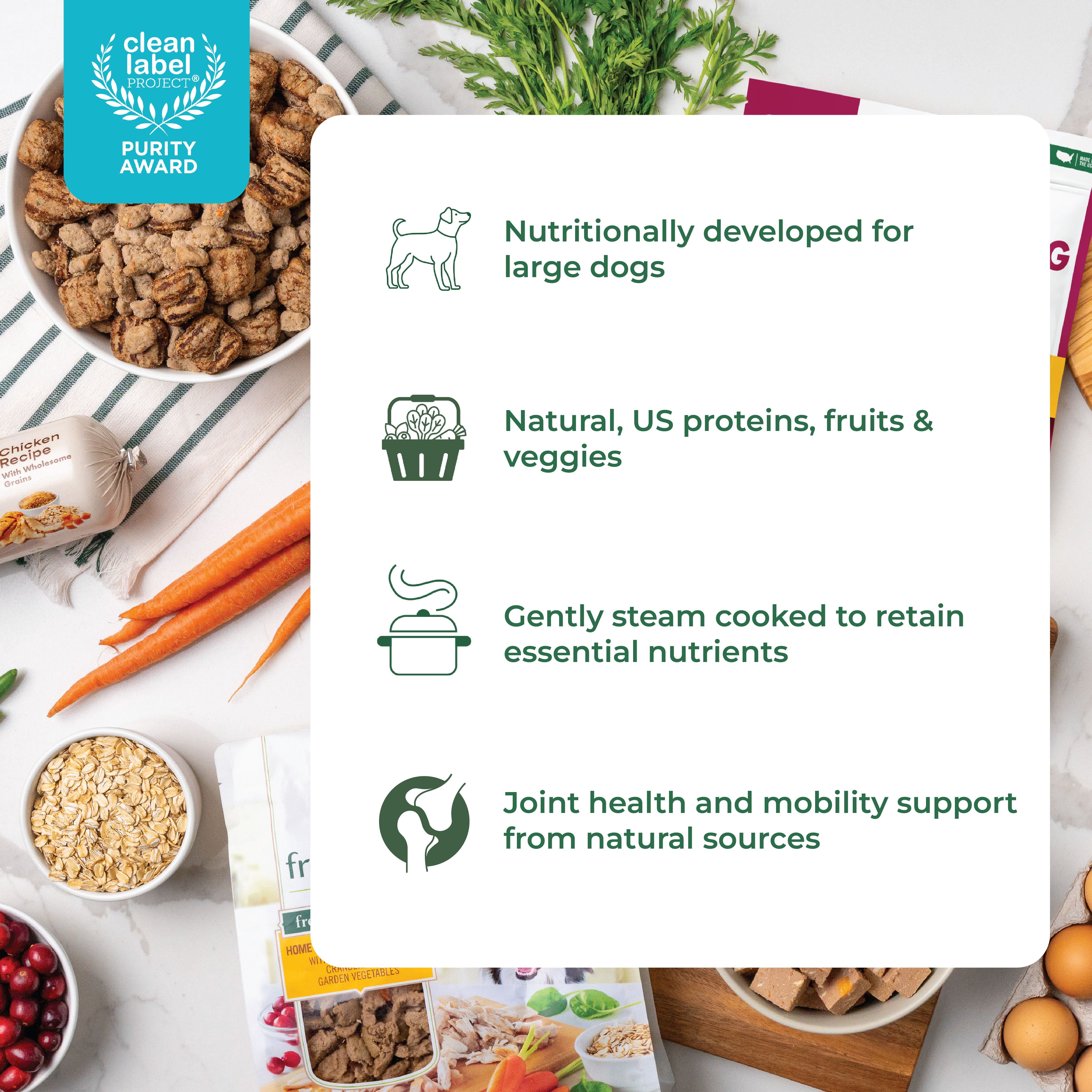Freshpet Fresh Dog Food, Large Dog Multi-Protein: Chicken, Beef, Egg & Salmon Recipe, 5 lb.