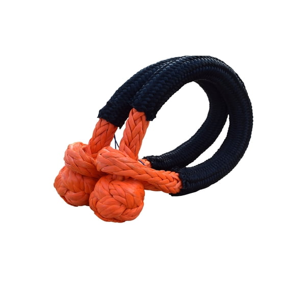 2Pack 12mm*125mm Orange ATV Winch Shackle,1/2inch Soft Shackles Rope Shackle for Offroad ATV UTV SUV ,Easy to Use