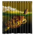 thumbnail image 1 of Cortina de ducha Impermeable ABPHQTO tortuga Marina 150x180 cm, 1 of 2