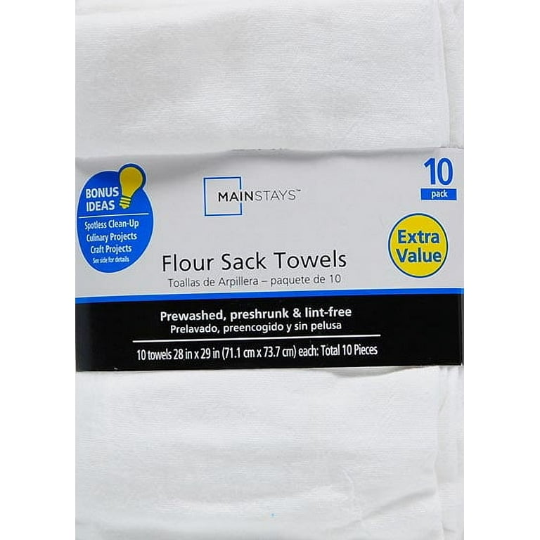 American 28 in. x 29 in. Soft White Flour Sack Towel (10-Pack) American 28 in. x 29 in. Soft White Flour Sack Towel (10-Pack)