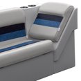 thumbnail image 4 of Wise 8WD1305L-1011 Deluxe Series Pontoon Left Radius Lean Back Recliner - Grey / Navy / Blue, 4 of 6