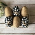 thumbnail image 3 of FaLX 5 Pcs/Set Easter Eggs Pendants Contrast Color Plaid Print with Strap Realistic Egg Fabric Cover Decorative Reusable Happy Easter Egg Decoration Toys Easter Supplies, 3 of 8