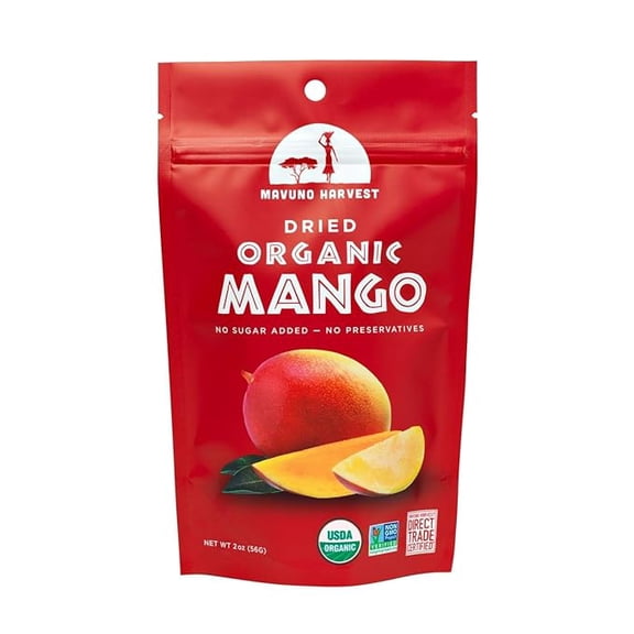 Mavuno Harvest Dried Mango, Organic, 2 oz( Pack of 2 )