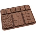 thumbnail image 3 of Juego de 5 moldes de silicona para chocolate, barritas de chocolate, barritas energéticas y proteicas caseras, 3 of 3
