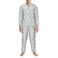 thumbnail image 3 of Sikiie Fun Rabbit Mens Pajama Set, Soft Warm Long Sleeve Sleepwear, Cozy Button-Down Pjs for Men-Medium, 3 of 7