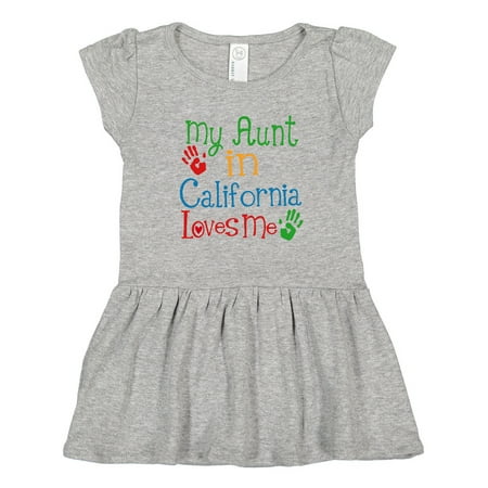 

Inktastic My Aunt in California Loves Me Gift Toddler Girl Dress