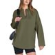 thumbnail image 1 of Sudadera con Capucha Oversize para Mujer, con Cremallera de un Cuarto, Estilo Túnica, Ideal para Otoño e Invierno Ropa y Elegante Verde M, 1 of 10