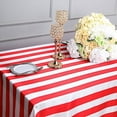 thumbnail image 3 of Balsa Circle 90" x 156" Red White Satin Stripes Rectangle Tablecloth Reception Dining Linens, 3 of 6