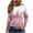 Pink, variant on Cilsoka 3/4 Sleeve T Shirts for Women Dress Shirts for Women Cotton Vintage Tops for Women Fall Basic Tees for Women Trendy Work Blouses for Women Office My Orders