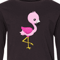 thumbnail image 4 of Inktastic Cute Flamingo, Baby Flamingo, Pink Flamingo Long Sleeve Youth T-Shirt, 4 of 5