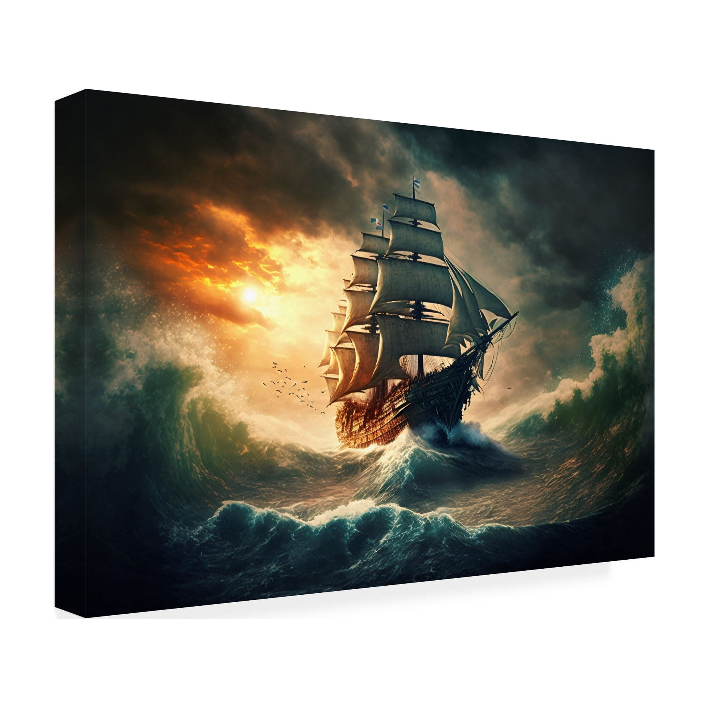 Canvas Wall Art - Ray Heere 'The Flying Dutchman 10' Wall Art for Living Room, Bedroom, or Office DÃ©cor by Trademark Fine Art - 24 x 16 Inches