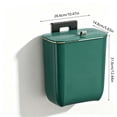 thumbnail image 6 of Wall-Mounted Trash Bin with Lid Large Capacity Plastic Waste Container for Bathroom Kitchen Living Room, 6 of 6