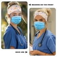 thumbnail image 3 of Jiueut Easter Rabbit Nurse Button Headband Medical Headbands With Buttons Nurse Headbands with Buttons for Mask 4 Piece Youth Headbands for Sports Boys Football Nurse Headband, 3 of 7