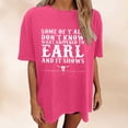 thumbnail image 2 of Oversized Shirts for Women Vintage Country Music Cowboy Graphic Short Sleeve Tees Casual Trendy Relaxed Fit Workout Tops Z003-Hot Pink XXL, 2 of 4