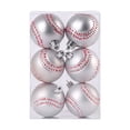 thumbnail image 2 of Jlong 6PCS Baseball Christmas Ball Ornaments Christmas Decorations,2.4" Shatterproof Xmas Tree Ornaments Balls with Hanging Loop for Sports Theme Christmas Holiday Party Decorations Easter Tree Topper, 2 of 9