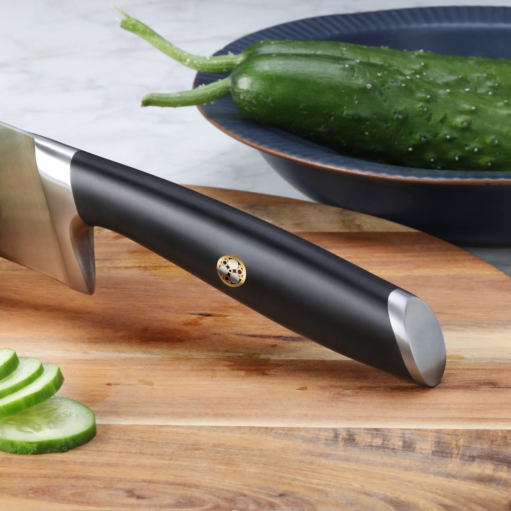 Cangshan L Series 1026894 German Steel Forged 7" Santoku Knife, Black