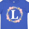 thumbnail image 4 of Inktastic Monogram Letter L Rose Floral Wreath Gift Girls Toddler T-Shirt, 4 of 5