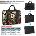 thumbnail image 2 of ZICANCN Laptop Case 15.6 inch, Feminine Skull Roses Llustration Work Shoulder Messenger Business Bag for Women and Men, 2 of 7
