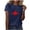 Blue, variant on Miqool Canadian Flag T-Shirt for Women Short Sleeve Crewneck Canada Pride Maple Leaf Vintage Graphic Tees Tops