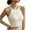 White, variant on Uaswgudfs Women's Stretch Cotton Camisole Short Tank Tops Crew Neck Built-in Padding Blouses Leisure Home Sleeveless Cami Shirt