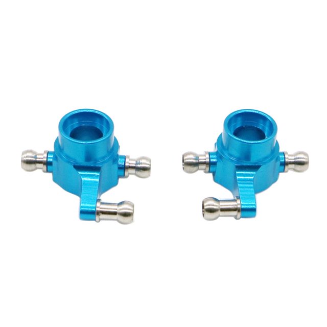 Juego de bujes de dirección traseros de metal para WLtoys 1:28 K989 P929 (accesorio de repuesto) Azul