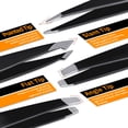 thumbnail image 6 of MORGLES 7PCS Tweezers Set, Stainless Steel Eyebrow Tweezers with Curved Scissors, Razor & Brush for Ingrown & Facial Hair, Travel Case, Black, 6 of 7