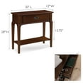 thumbnail image 5 of Leick Home Stratus Console Table with Drawer in Heartwood Cherry Finish, 5 of 15