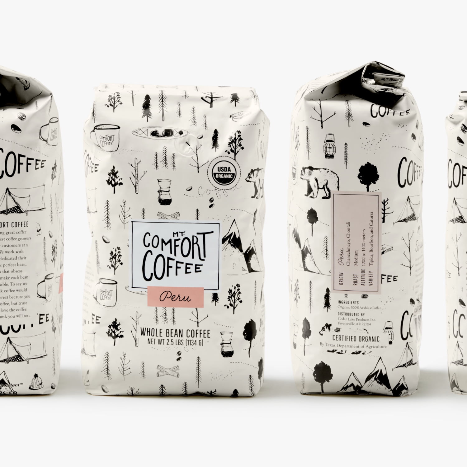 Mt. Comfort Coffee Organic Peru Medium Roast, 2.5 lb Bag